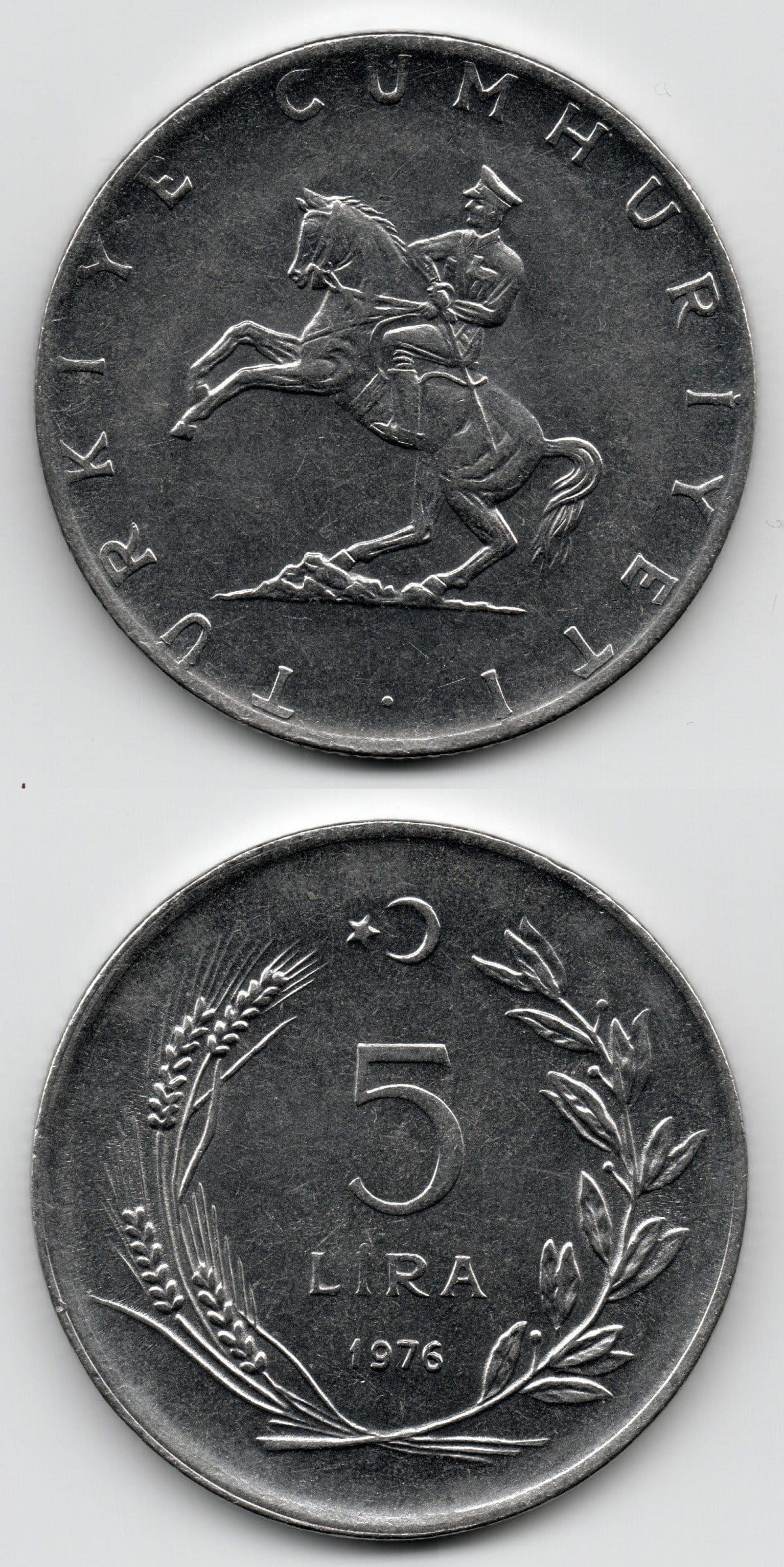 1958-1980 Dönemi Madeni Paraları5 Lira (1976) ÇİL Eski Madeni Para