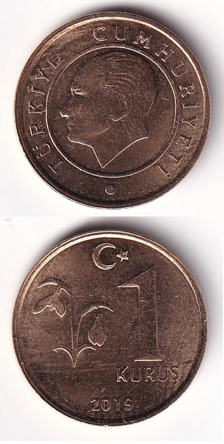 2005 ve Sonrası Dönem Madeni Paraları1 Kuruş (2019) ÇİL