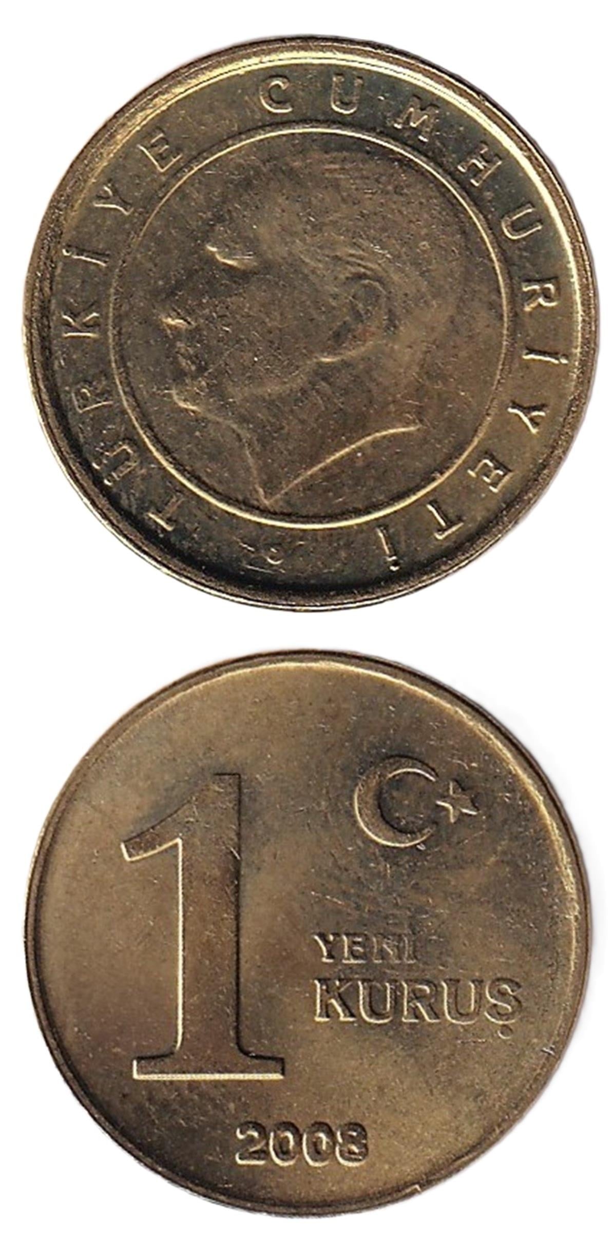 2005 ve Sonrası Dönem Madeni Paraları1 Yeni Kuruş (2008) ÇİL Eski Madeni Para
