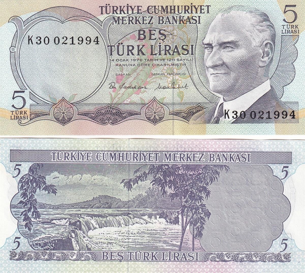 6. Emisyon6. Emisyon 2. Tertip 5 Türk Lirası, ÇİL