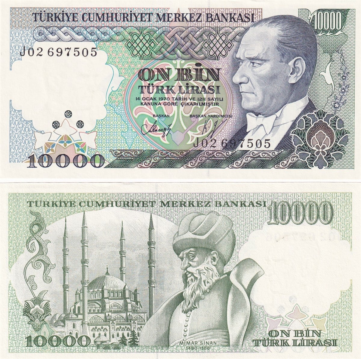 7. Emisyon7. Emisyon 4. Tertip 10.000 Türk Lirası, ÇİL