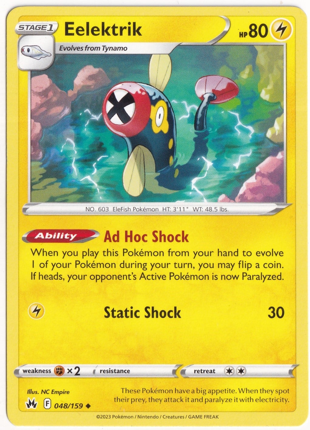 Crown ZenithEelektrik #48 - Pokemon Crown Zenith - Pokemon Kartı (Mint)