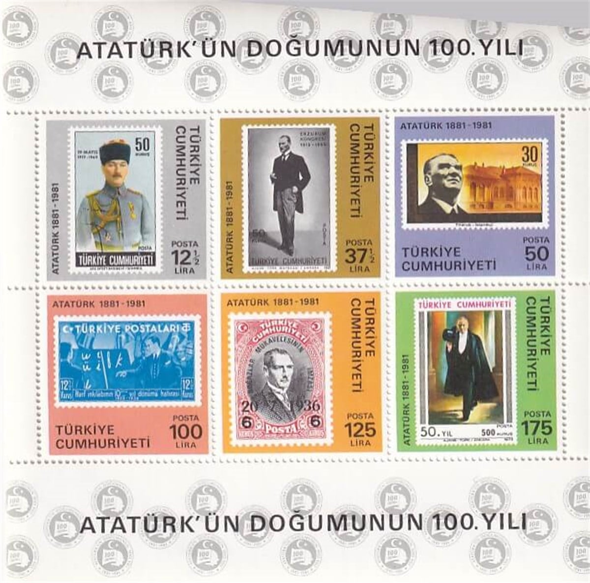 Untagged All Series Stamp CollectionsAtatürk'ün Doğumunun 100. Yılı Dantelli Altılı Blok Pul 1981