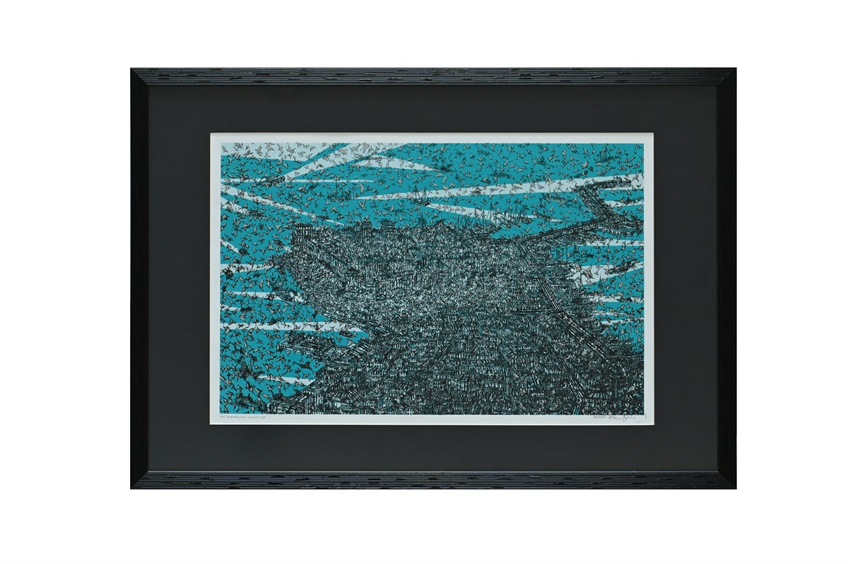Devrim Erbil - Blue Birds in Bodrum 2018 (Original Print with Signature)