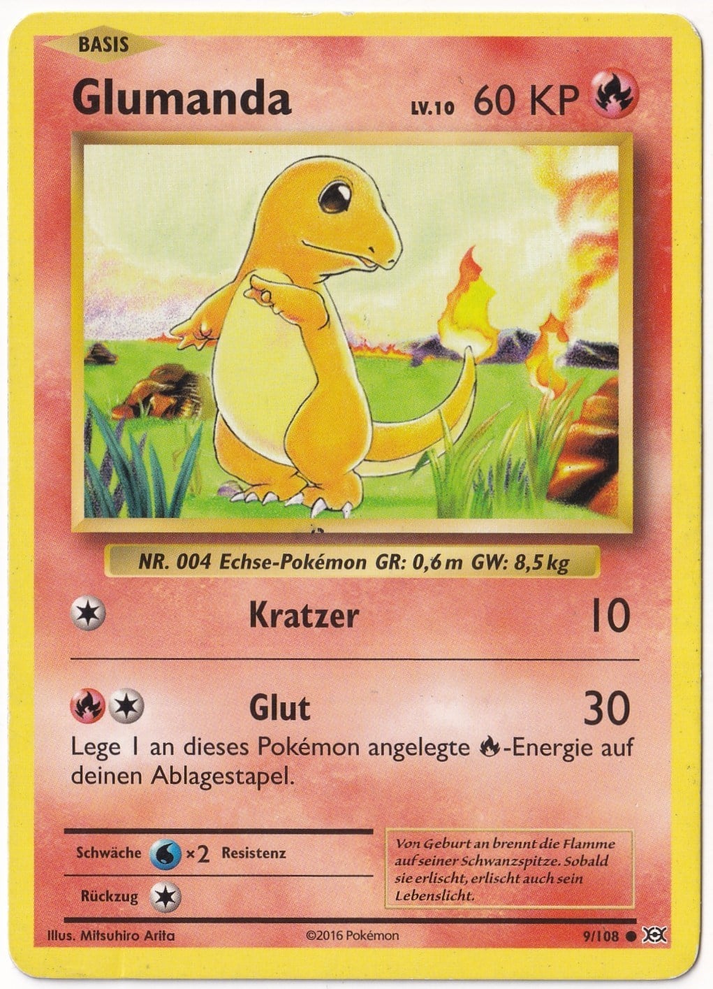 EvolutionsCharmander #9 (Glumanda) - Pokemon Almanca Evolutions - Pokemon Kartı (NM- Near Mint)