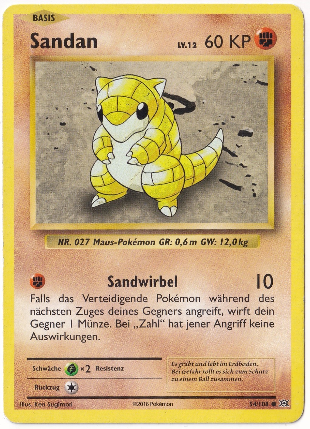 EvolutionsSandshrew #54 (Sandan) - Pokemon Almanca Evolutions - Pokemon Kartı (NM- Near Mint)
