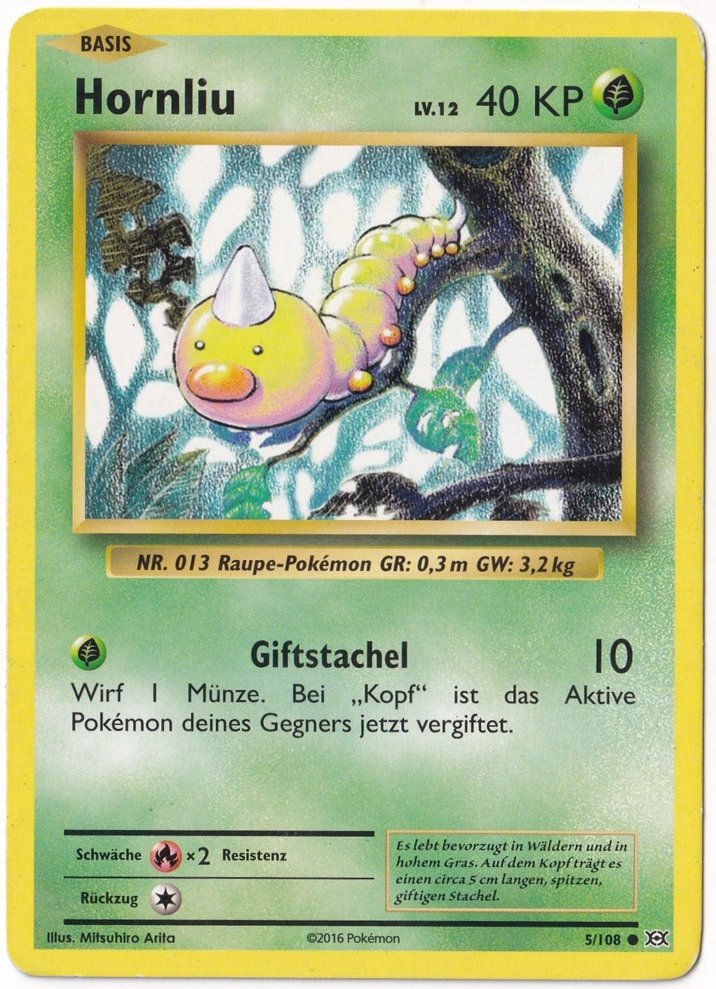 EvolutionsWeedle #5 - Pokemon Almanca Evolutions - Pokemon Kartı (NM- Near Mint)