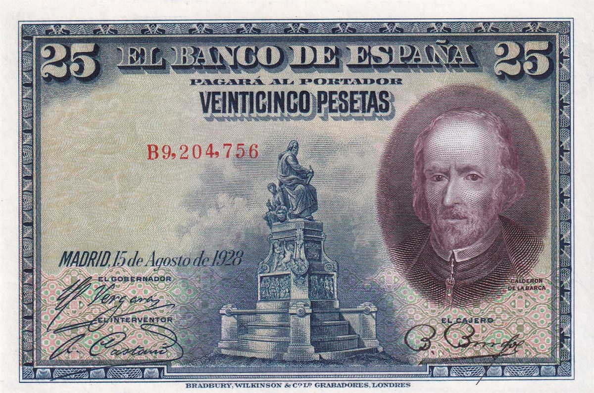 İspanya - 25 Pesetas (1928) B518b/P74c