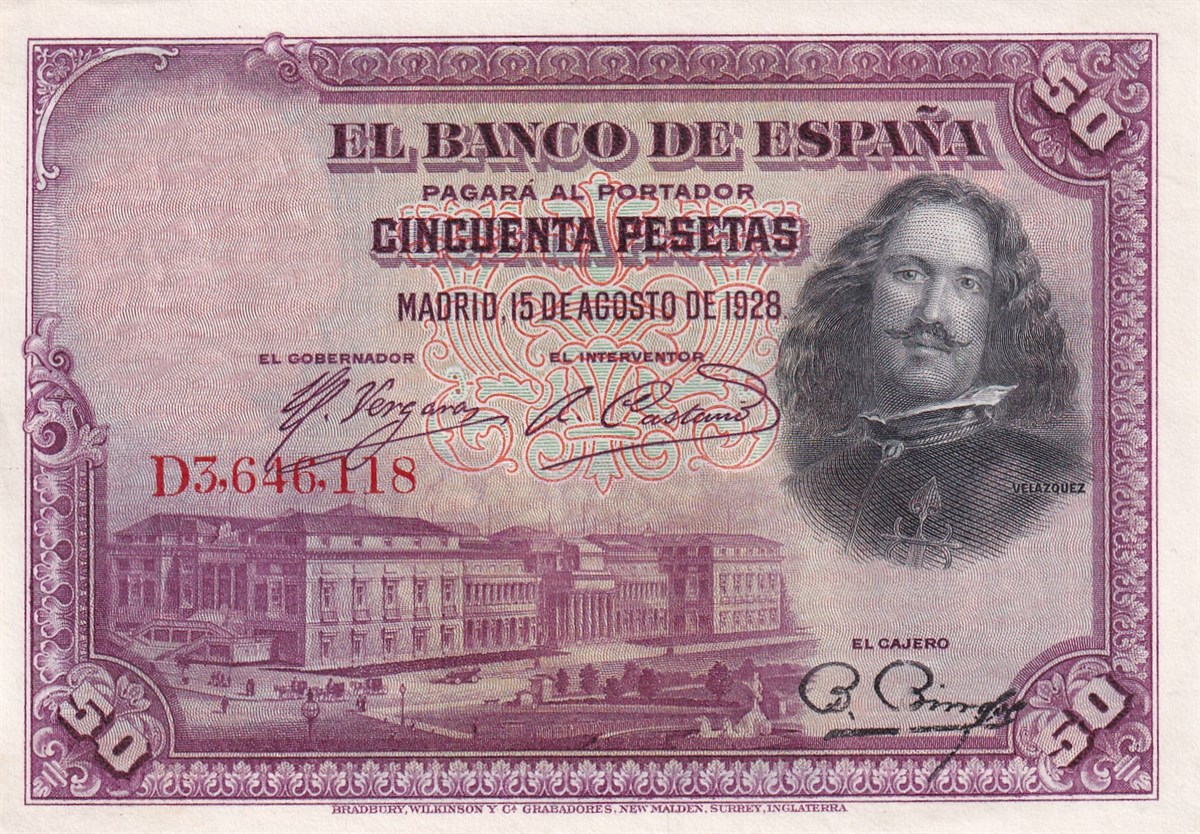 İspanya - 50 Pesetas (1928) B519b/P75c