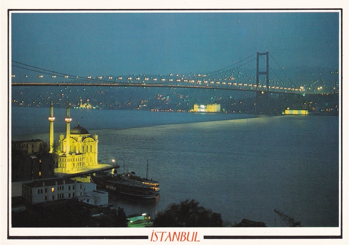 Kartpostalİstanbul Ortaköy Camii ve Boğaziçi köprüsü Kartpostalı 34/545