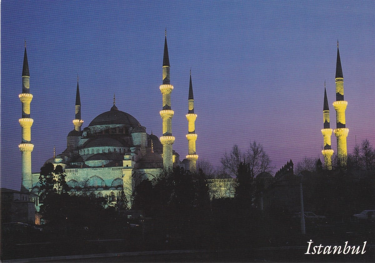 Kartpostalİstanbul Sultanahmet Camii gece Kartpostalı 34/929