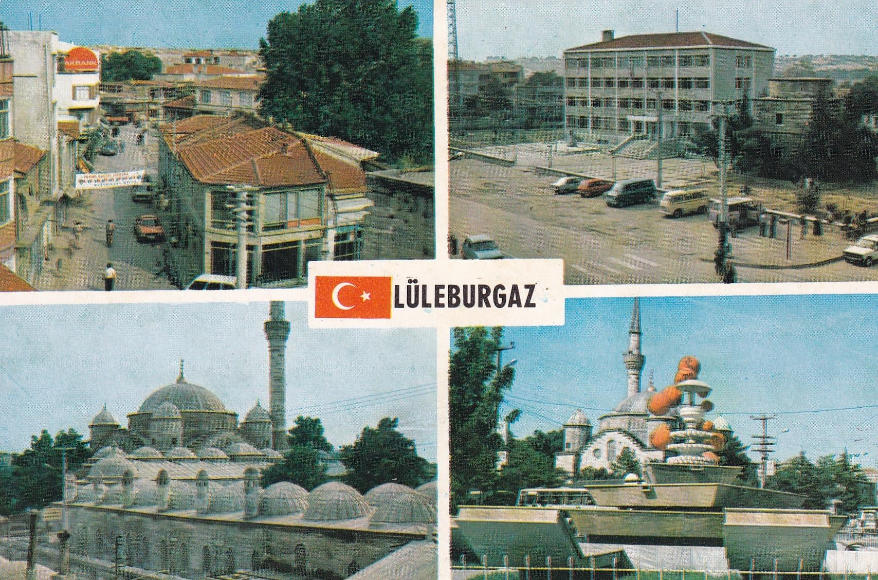 KartpostalLüleburgaz'dan dört görünüş Kartpostalı