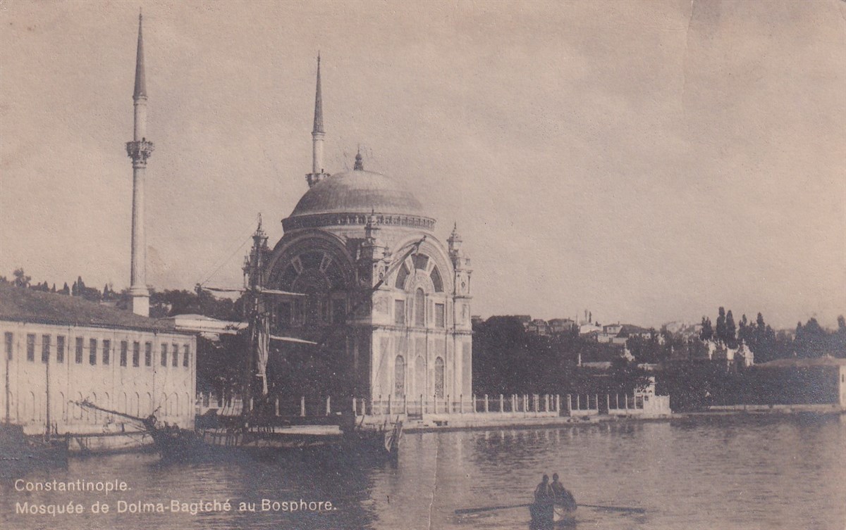 PostcardOsmanlı Dönemi Dolmabahçe Camii Kartpostalı