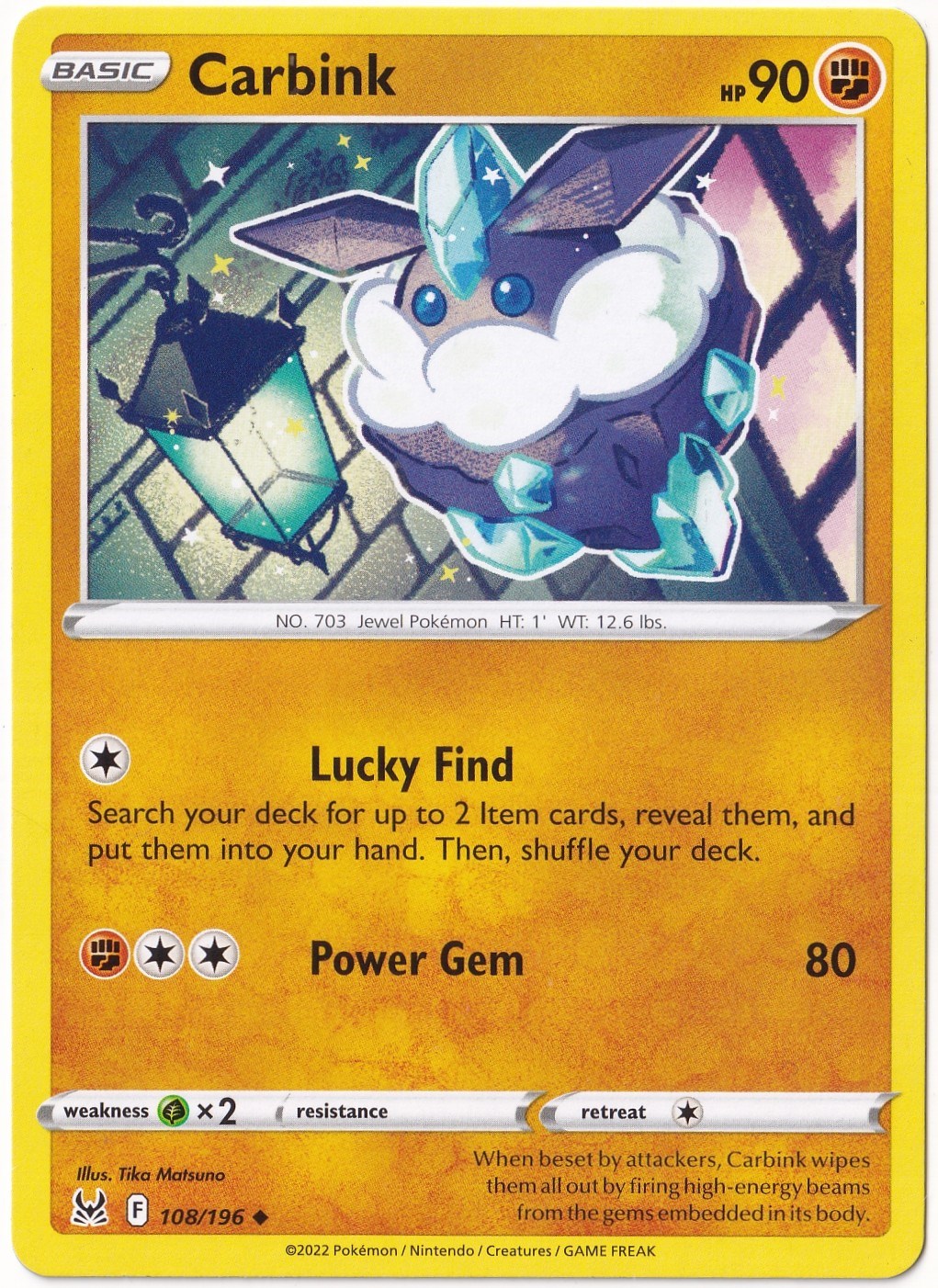 Lost OriginCarbink #108 - Pokemon Lost Origin - Pokemon Kartı (Mint)