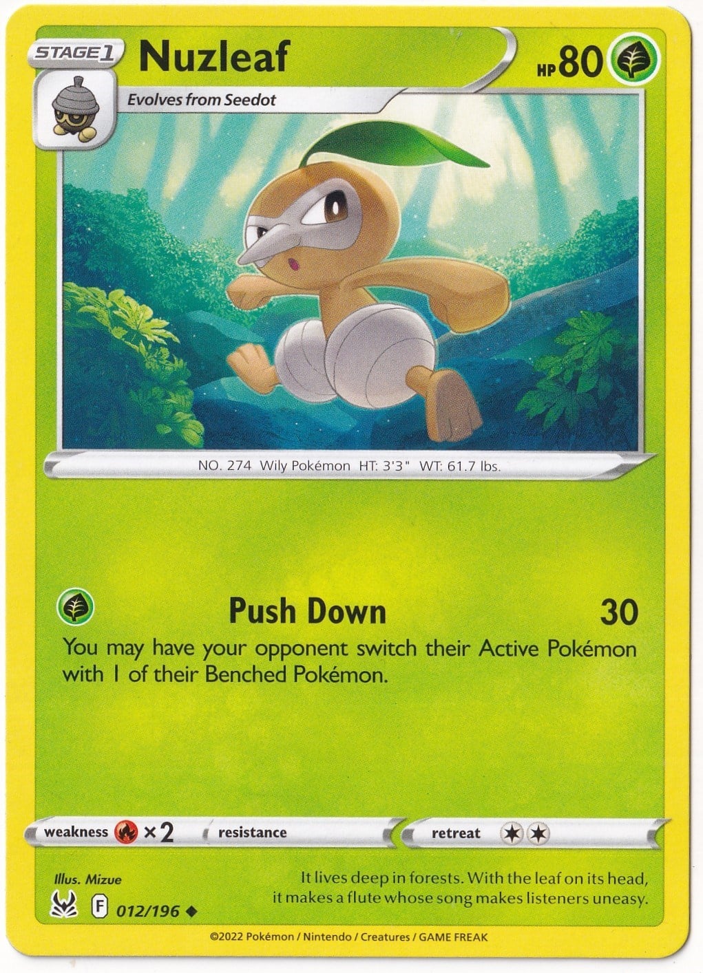Lost OriginNuzleaf #12 - Pokemon Lost Origin - Pokemon Kartı (Mint)
