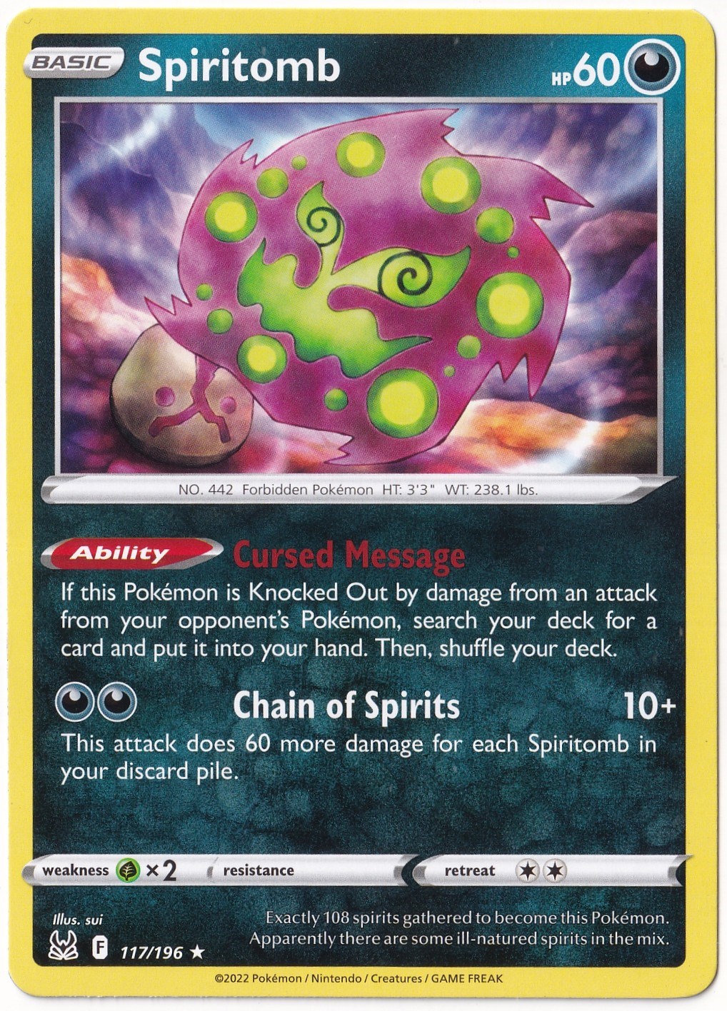 Lost OriginSpiritomb #117 - Pokemon Lost Origin - Pokemon Kartı (Mint)