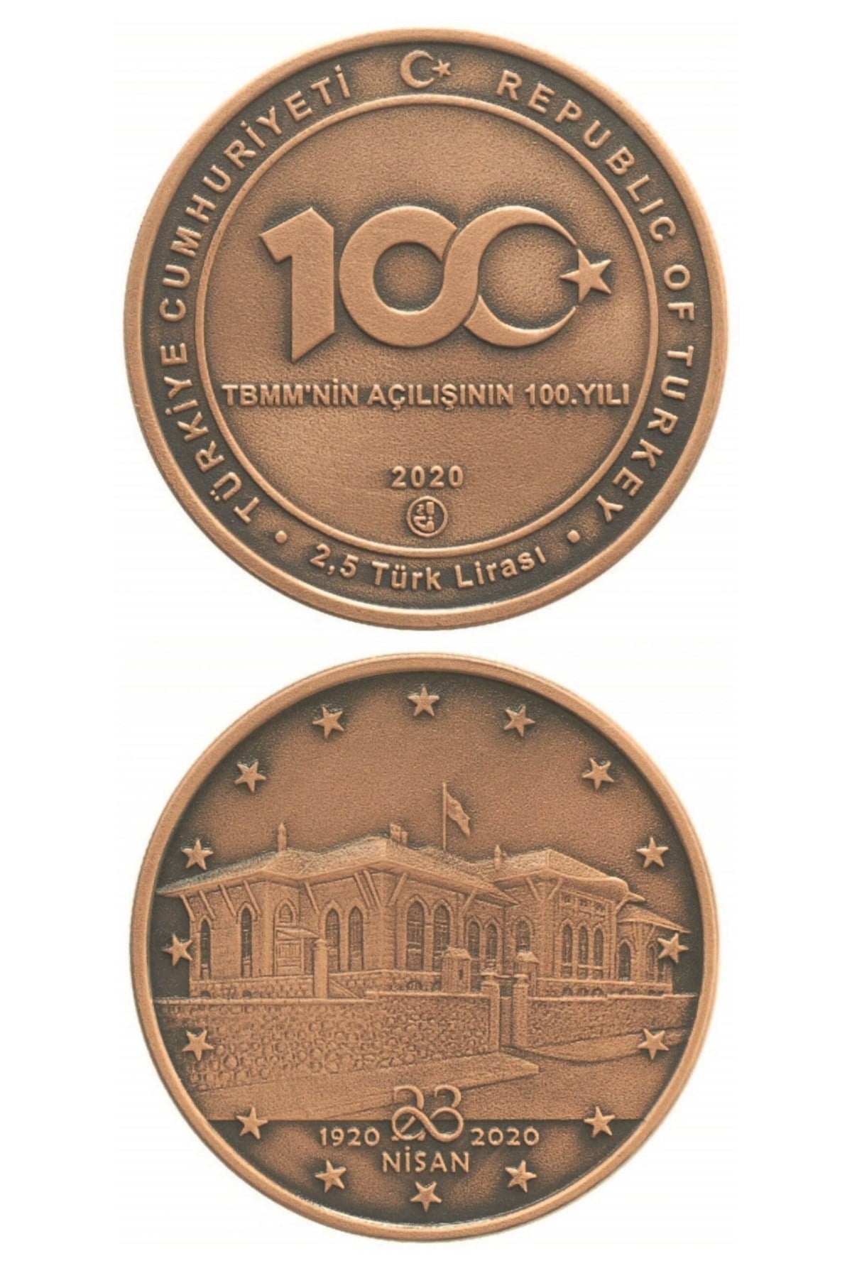 TBMM'nin Açılışının 100. Yıl (Bronz) Hatıra Parası