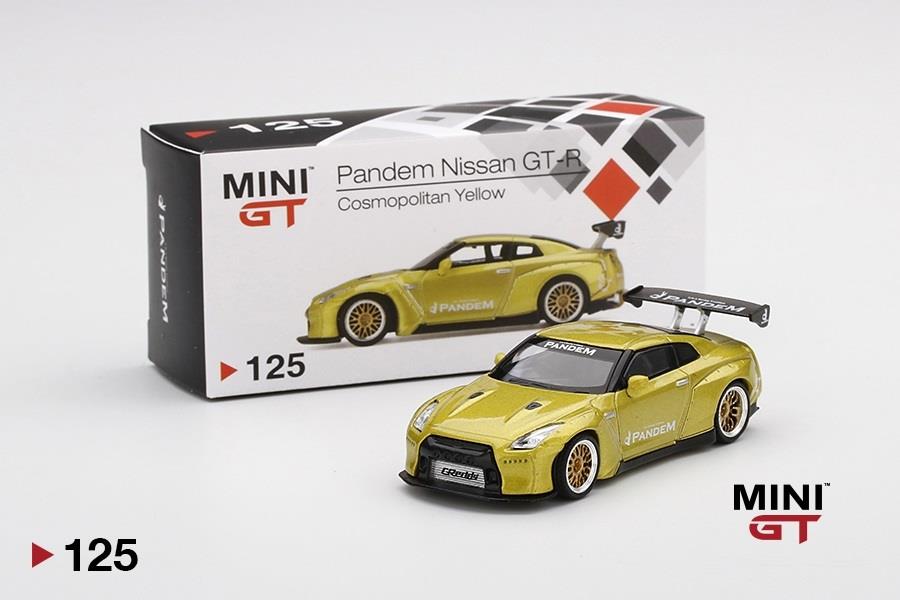 Mini GT - Pandem Nissan GT-R (R35) GT Wing Cosmopolitan Yellow 1