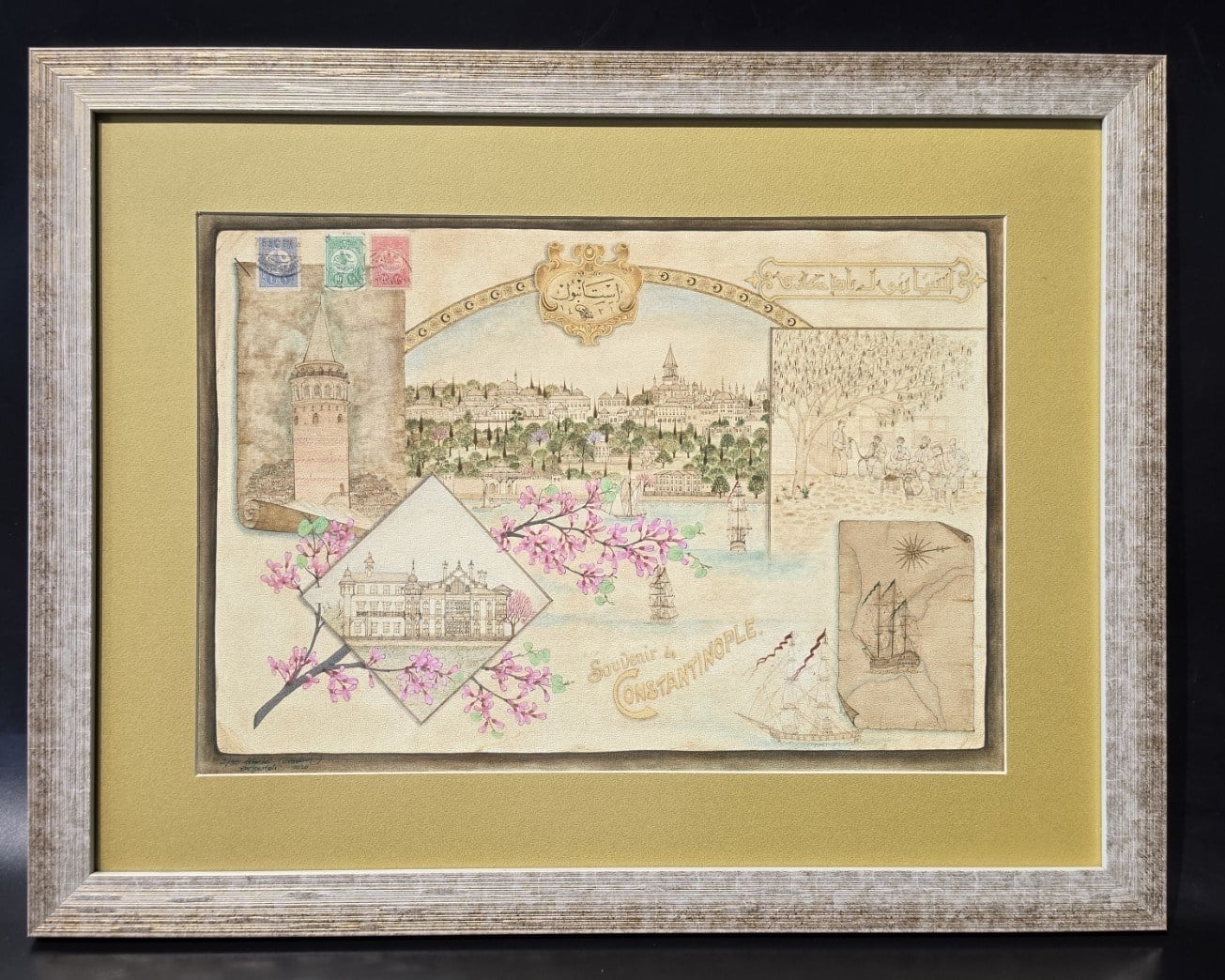 Özgün Baskı TabloZehra Akdeniz - İstanbul Kartpostalı 27x39 CM (Özgün Baskı 2/30 İmzalı)