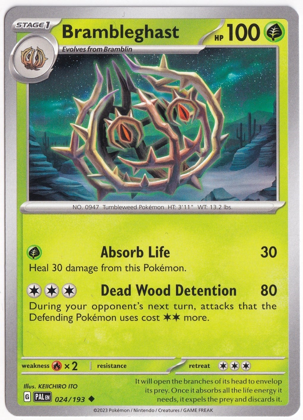 Paldea EvolvedBrambleghast 024/193 - Paldea Evolved - Pokemon Kartı (Mint)