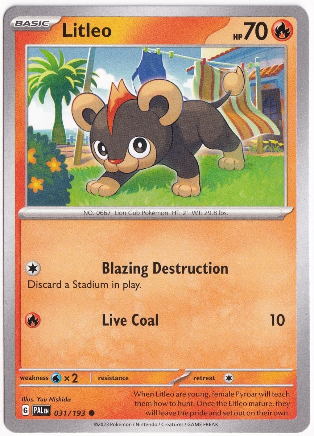 Paldea EvolvedLitleo 031/193 - Paldea Evolved - Pokemon Kartı (Mint)