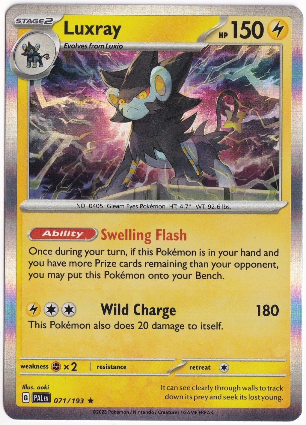 Paldea EvolvedLuxray 071/193 - Paldea Evolved - Pokemon Kartı (Mint)