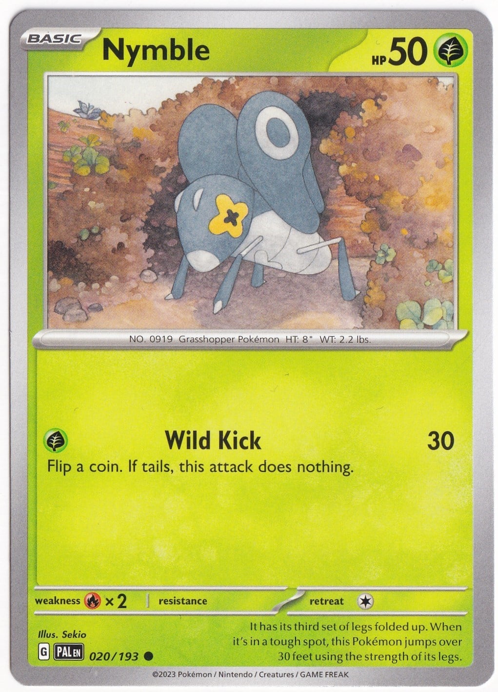 Paldea EvolvedNymble 020/193 - Paldea Evolved - Pokemon Kartı (Mint)