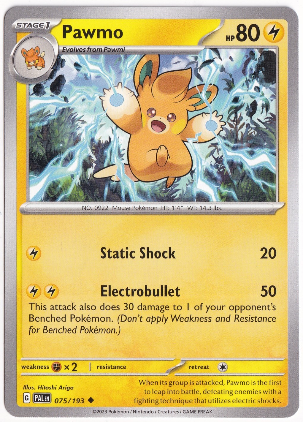Paldea EvolvedPawmo 075/193 - Paldea Evolved - Pokemon Kartı (Mint)