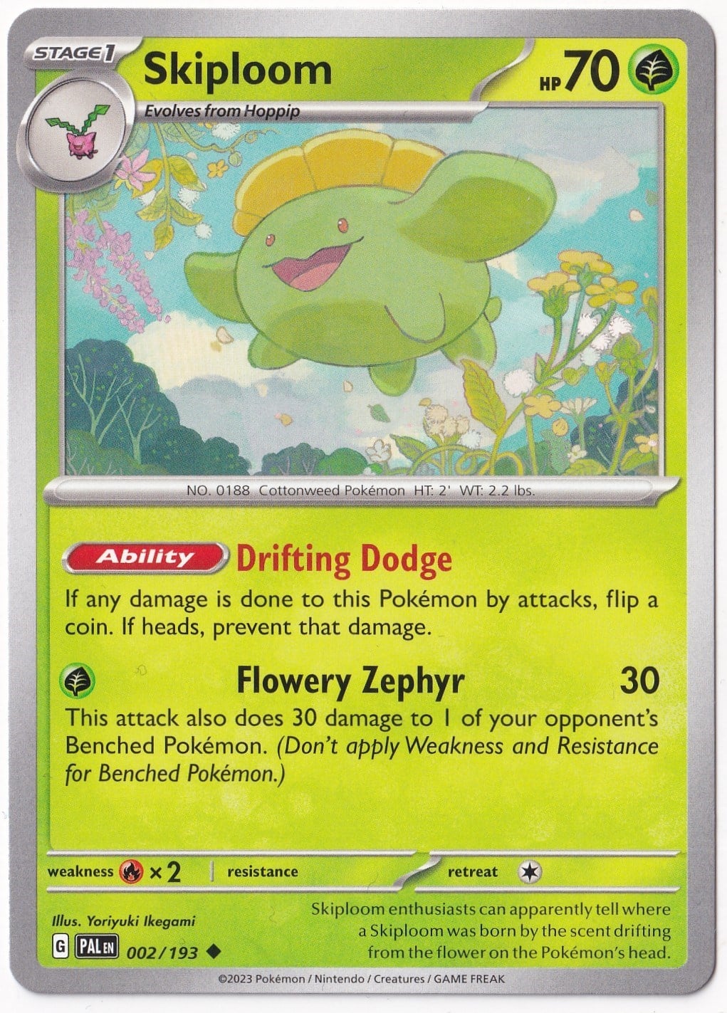 Paldea EvolvedSkiploom 002/193 - Paldea Evolved - Pokemon Kartı (Mint)