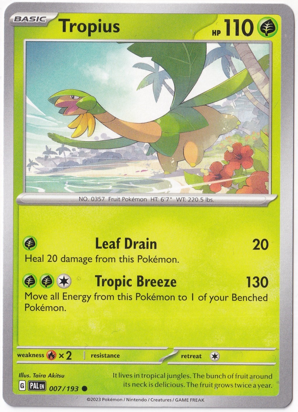 Paldea EvolvedTropius 007/193 - Paldea Evolved - Pokemon Kartı (Mint)