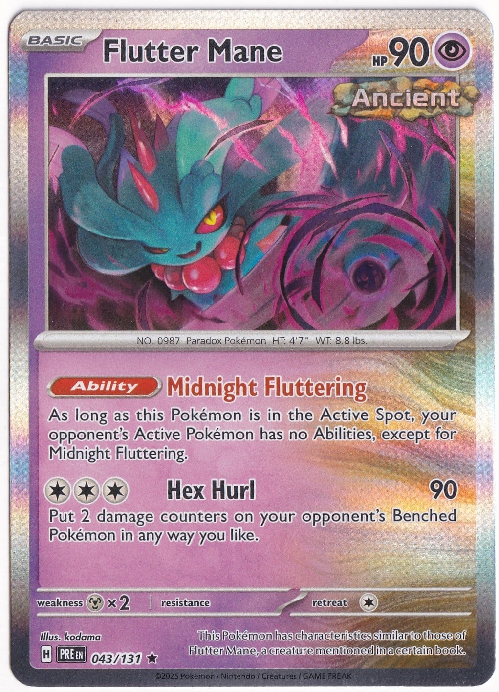 Prismatic EvolutionsFlutter Mane 043/131 - Prismatic Evolutions - Pokemon Kartı (Mint)