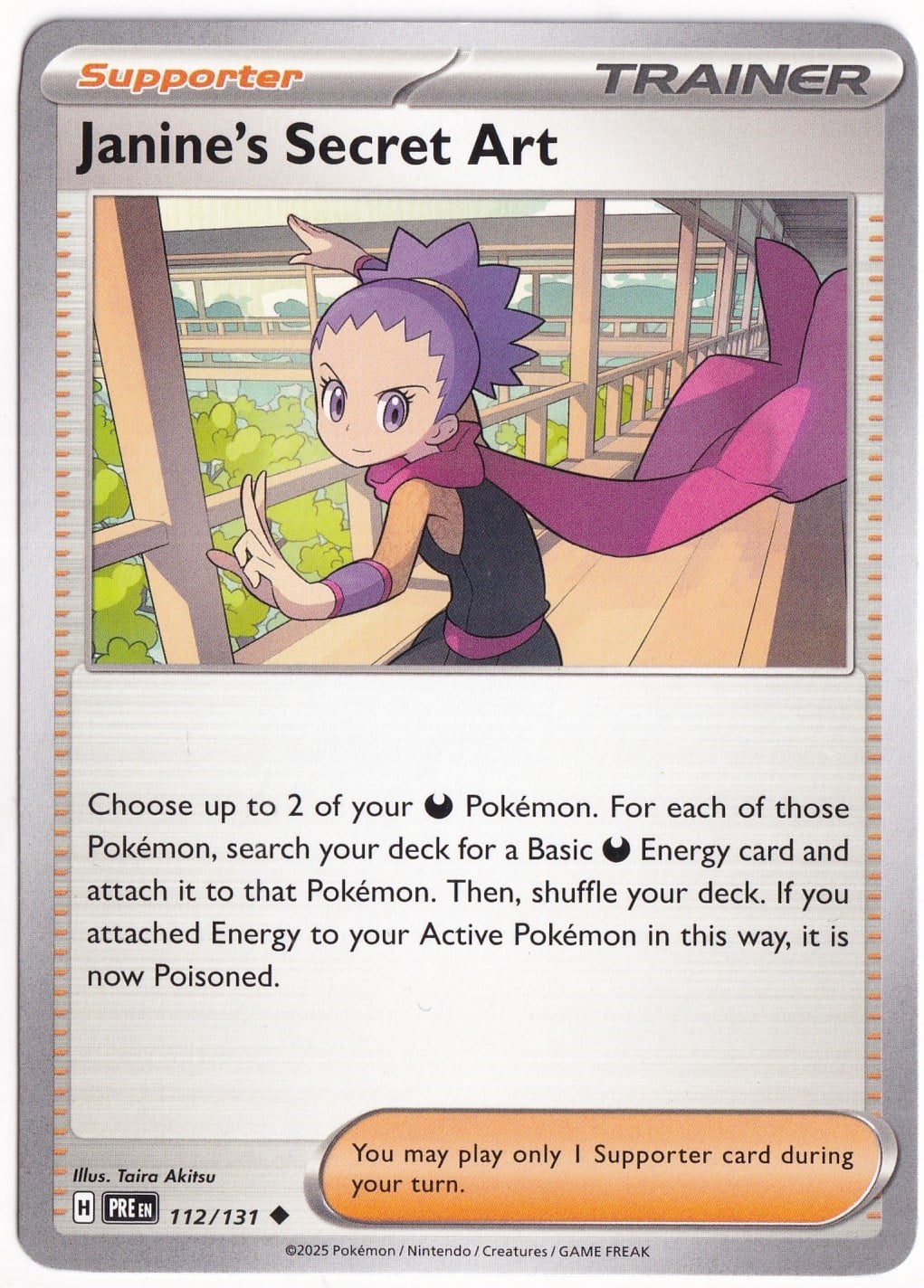 Prismatic EvolutionsJanine's Secret Art 112/131 - Prismatic Evolutions - Pokemon Kartı (Mint)