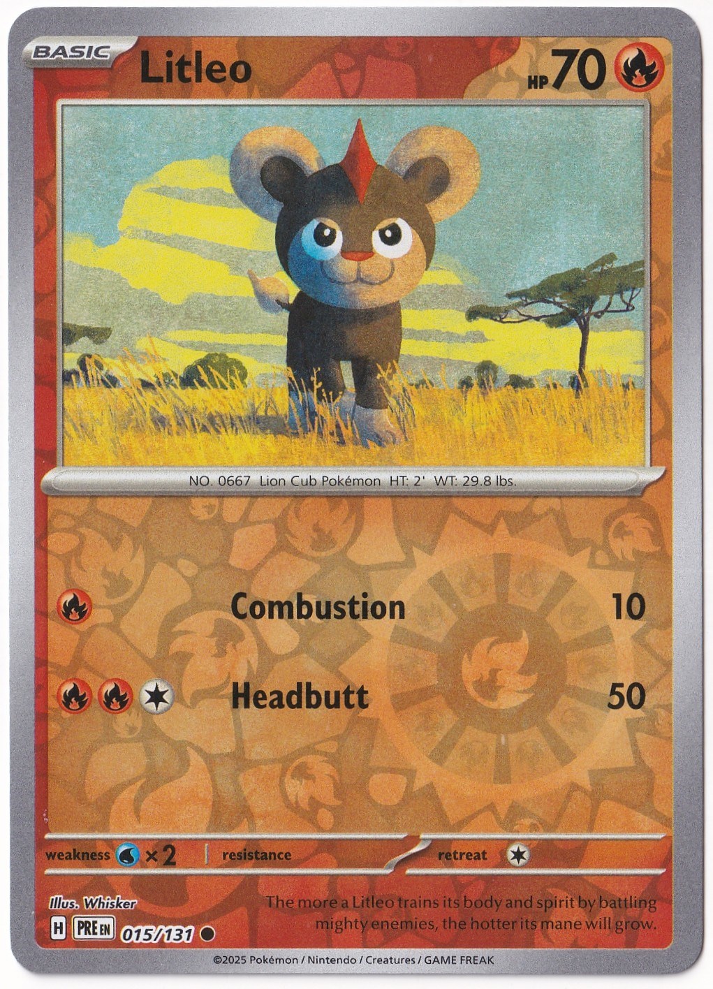 Prismatic EvolutionsLitleo [Reverse] #15 - Prismatic Evolutions - Pokemon Kartı (Mint)