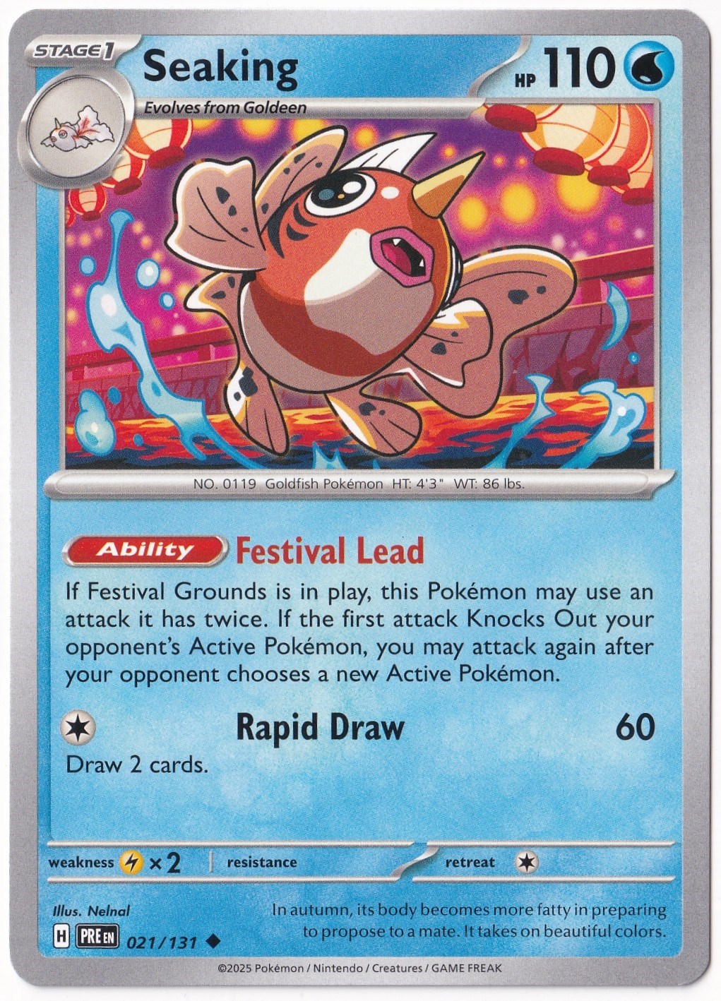 Prismatic EvolutionsSeaking #21 - Prismatic Evolutions - Pokemon Kartı (Mint)