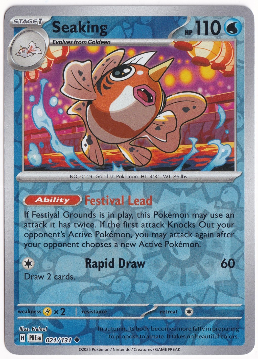 Prismatic EvolutionsSeaking [Reverse] #21 - Prismatic Evolutions - Pokemon Kartı (Mint)
