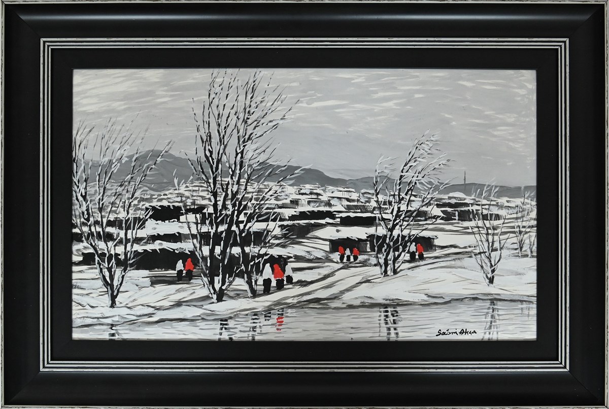 Sabri Akça - Black and White Passion in Anatolia (2009 - Oil Painting)