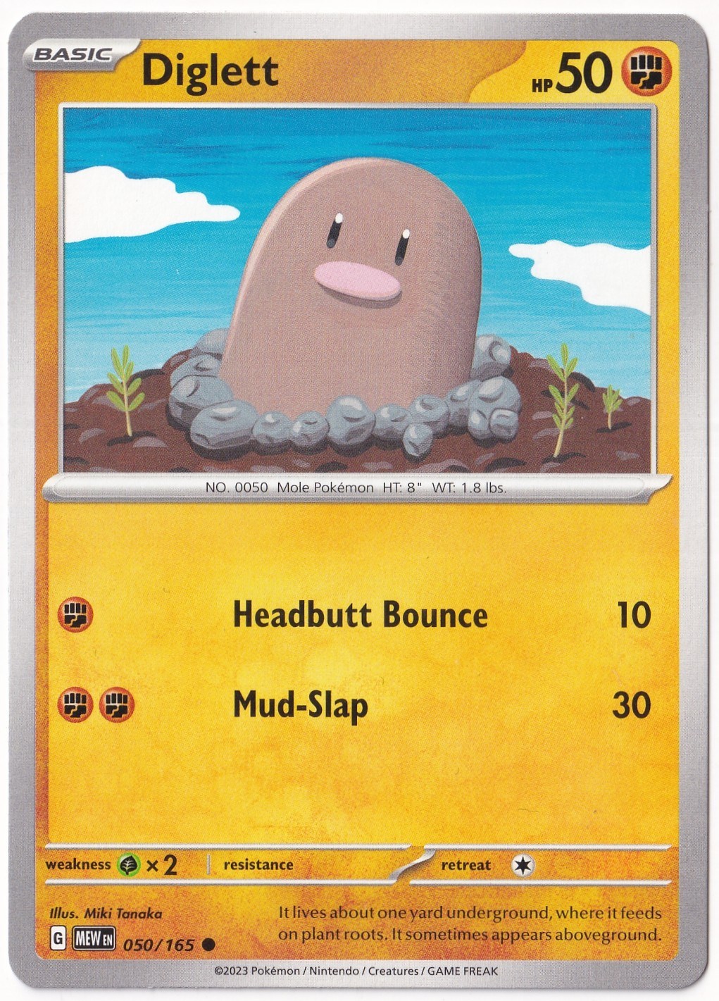 Scarlet & Violet 151Diglett #50 - Pokemon Scarlet & Violet 151 - Pokemon Kartı (Mint)