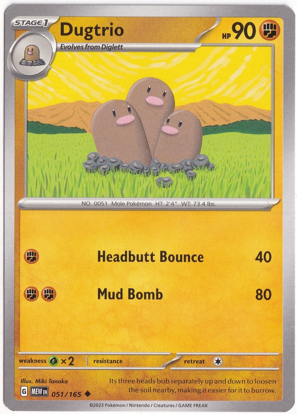 Scarlet & Violet 151Dugtrio #51 - Pokemon Scarlet & Violet 151 - Pokemon Kartı (Mint)