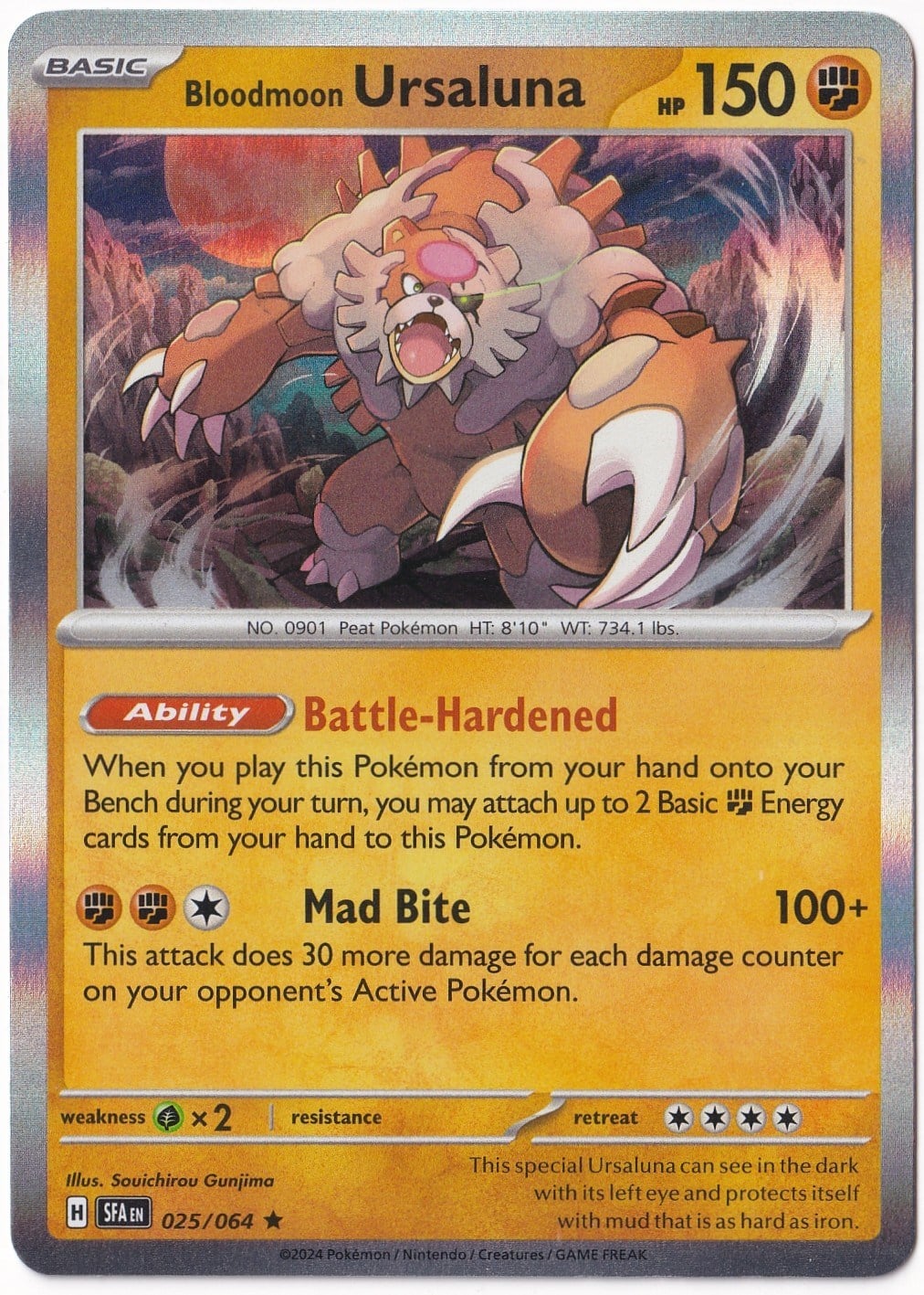 Shrouded FableBloodmoon Ursaluna 025/064 - hrouded Fable - Pokemon Kartı (Mint)