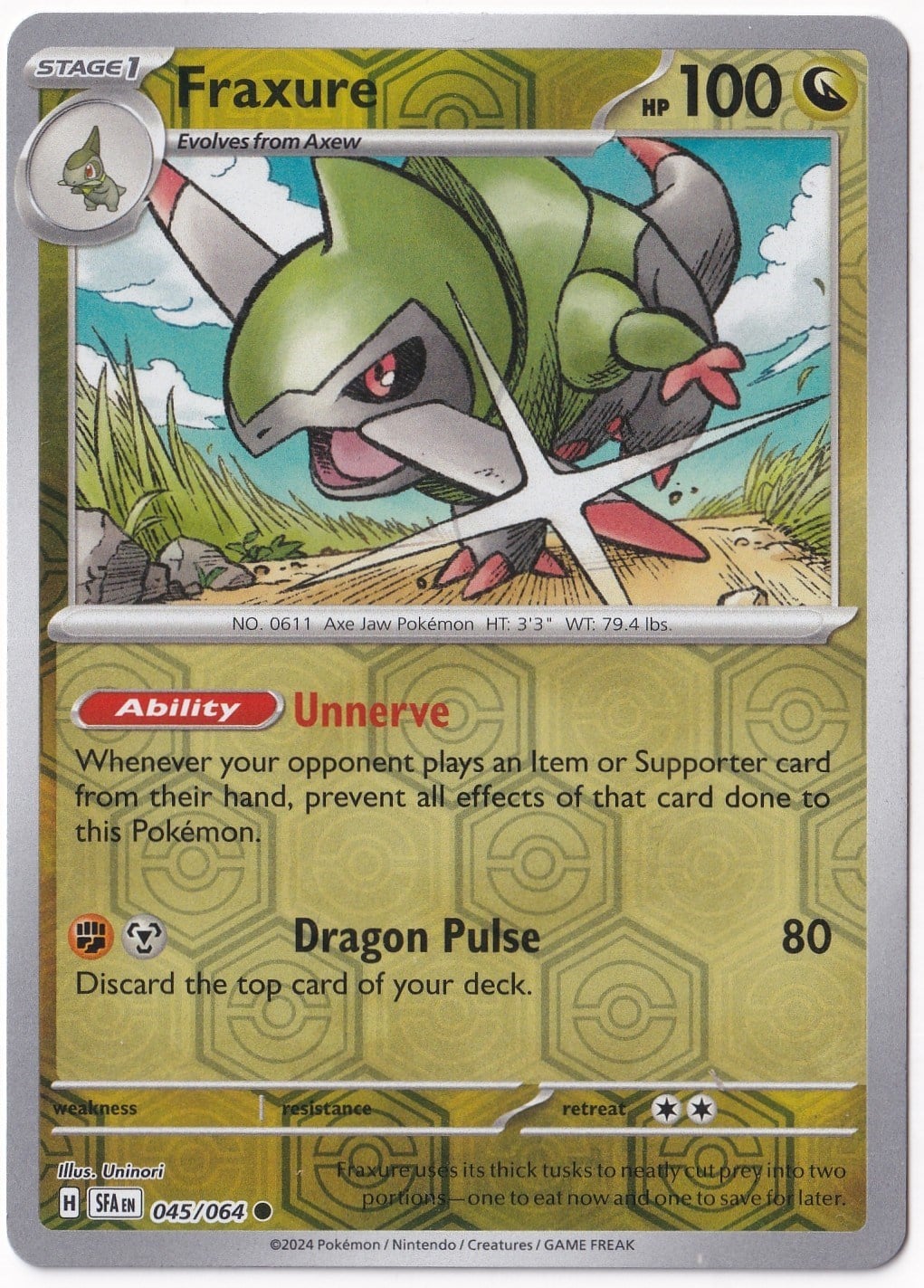 Shrouded FableFraxure [Reverse Holo] 045/064 - Shrouded Fable - Pokemon Kartı (Mint)