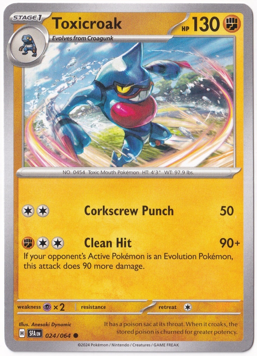 Shrouded FableToxicroak 024/064 - hrouded Fable - Pokemon Kartı (Mint)