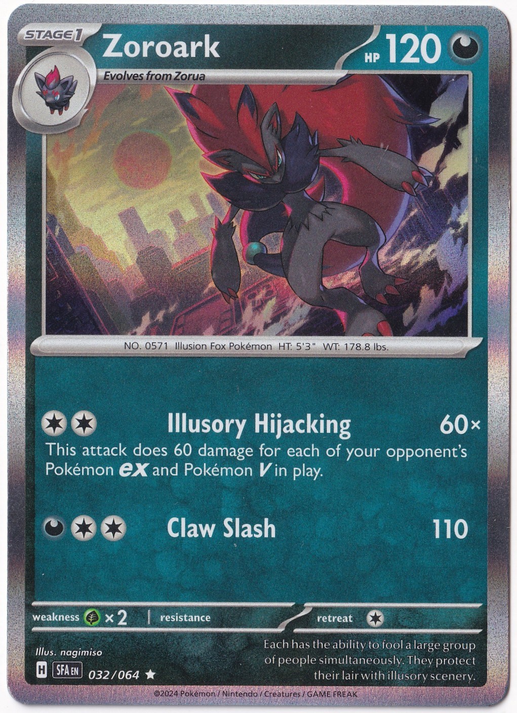 Shrouded FableZoroark #32 Pokemon Shrouded Fable Pokemon Oyun Kartı