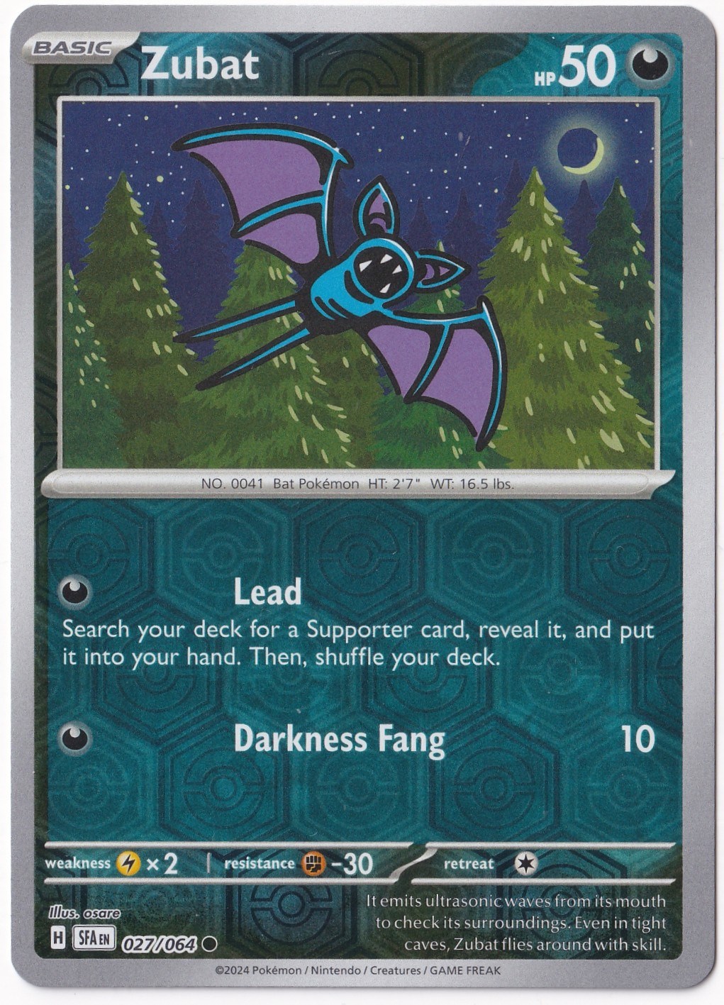 Shrouded FableZubat [Reverse Holo] #27 Pokemon Shrouded Fable Pokemon Oyun Kartı
