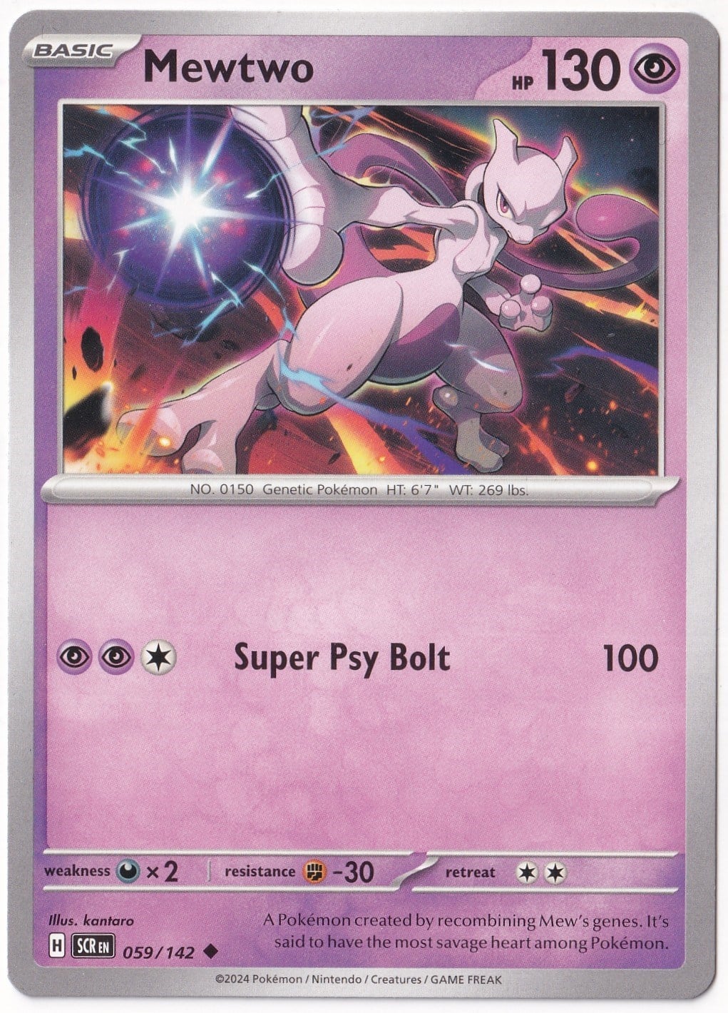 Stellar CrownMewtwo 059/142 - Stellar Crown - Pokemon Kartı (Mint)