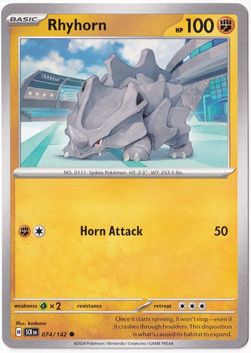 Stellar CrownRhyhorn 074/142 - Stellar Crown - Pokemon Kartı (Mint)