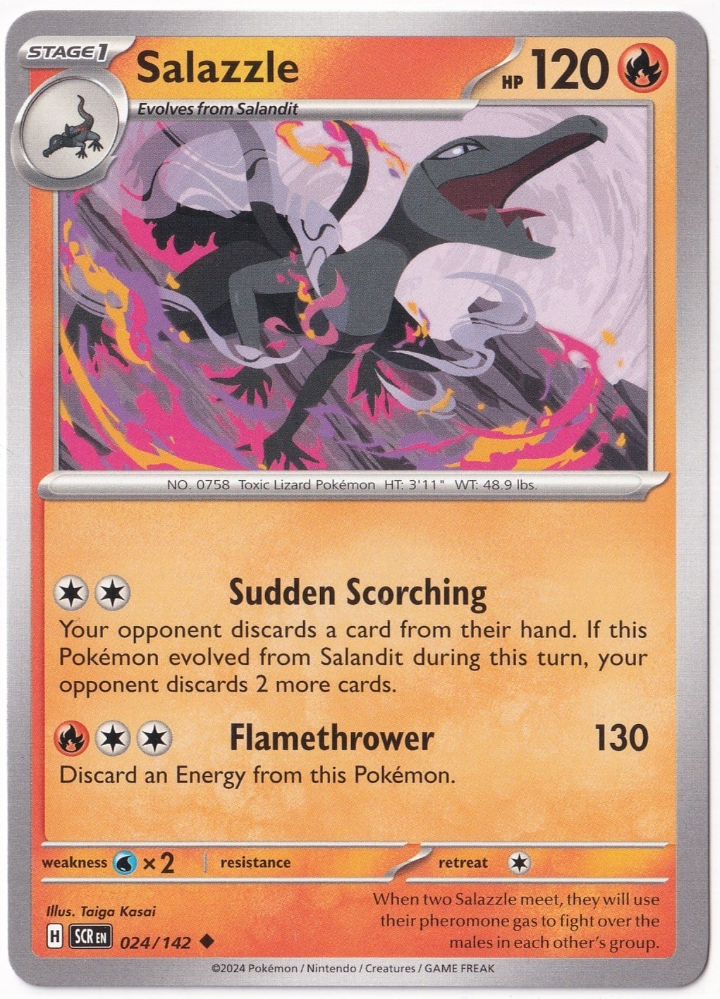 Stellar CrownSalazzle 024/142 - Stellar Crown - Pokemon Kartı (Mint)