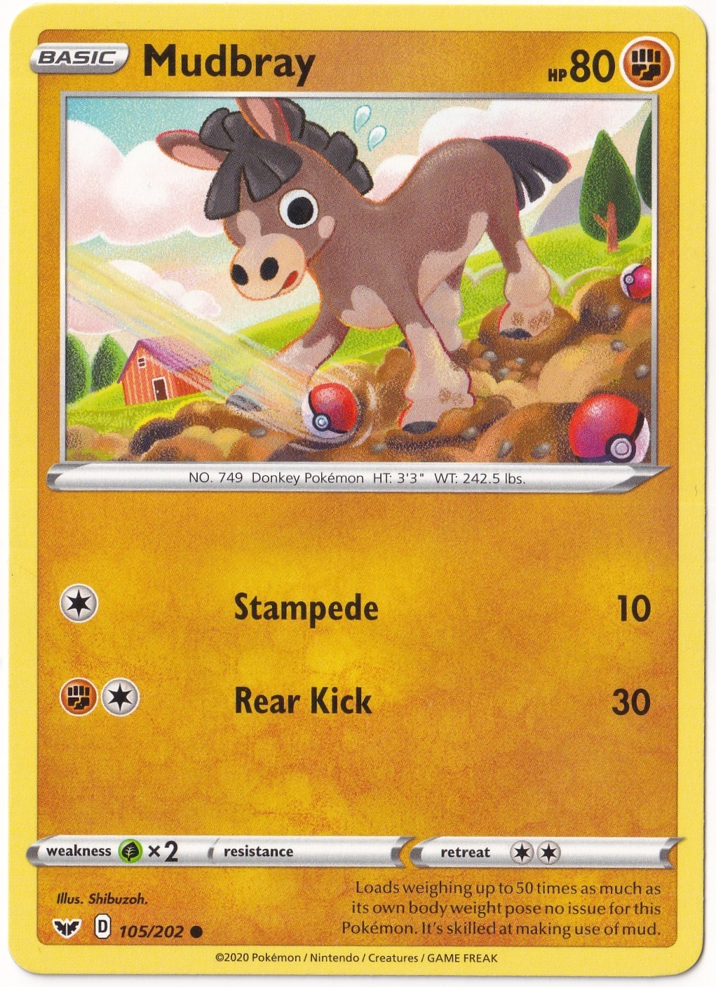 Sword & ShieldMudbray #105 - Pokemon Sword & Shield - Pokemon Kartı (Mint)