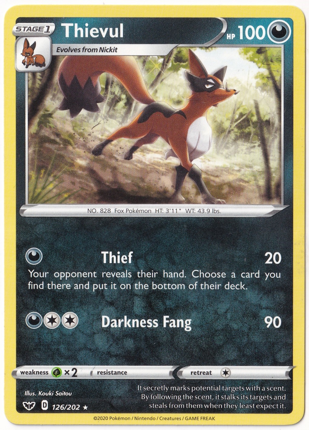 Sword & ShieldThievul #126 - Pokemon Sword & Shield - Pokemon Kartı (Mint)