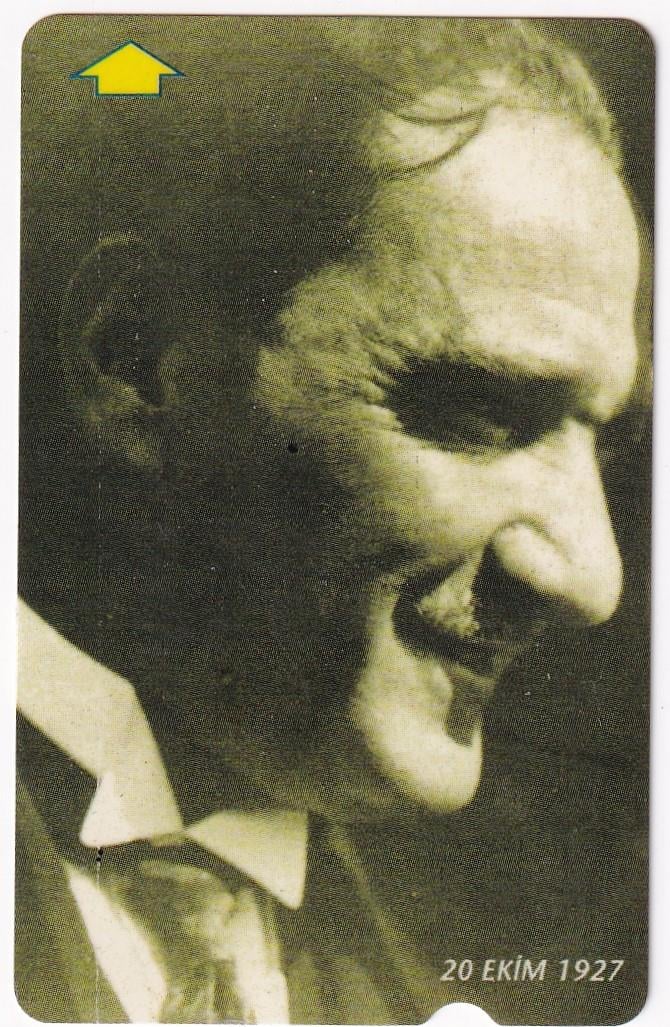 Telefon KartlarıATATÜRK Portreleri, 20 Ekim 1927 (30) Telefon Kartı 1998