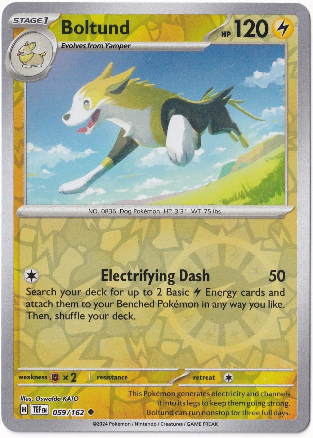 Temporal ForcesBoltund [Reverse Holo] 059/162 - Temporal Forces - Pokemon Kartı (Mint)